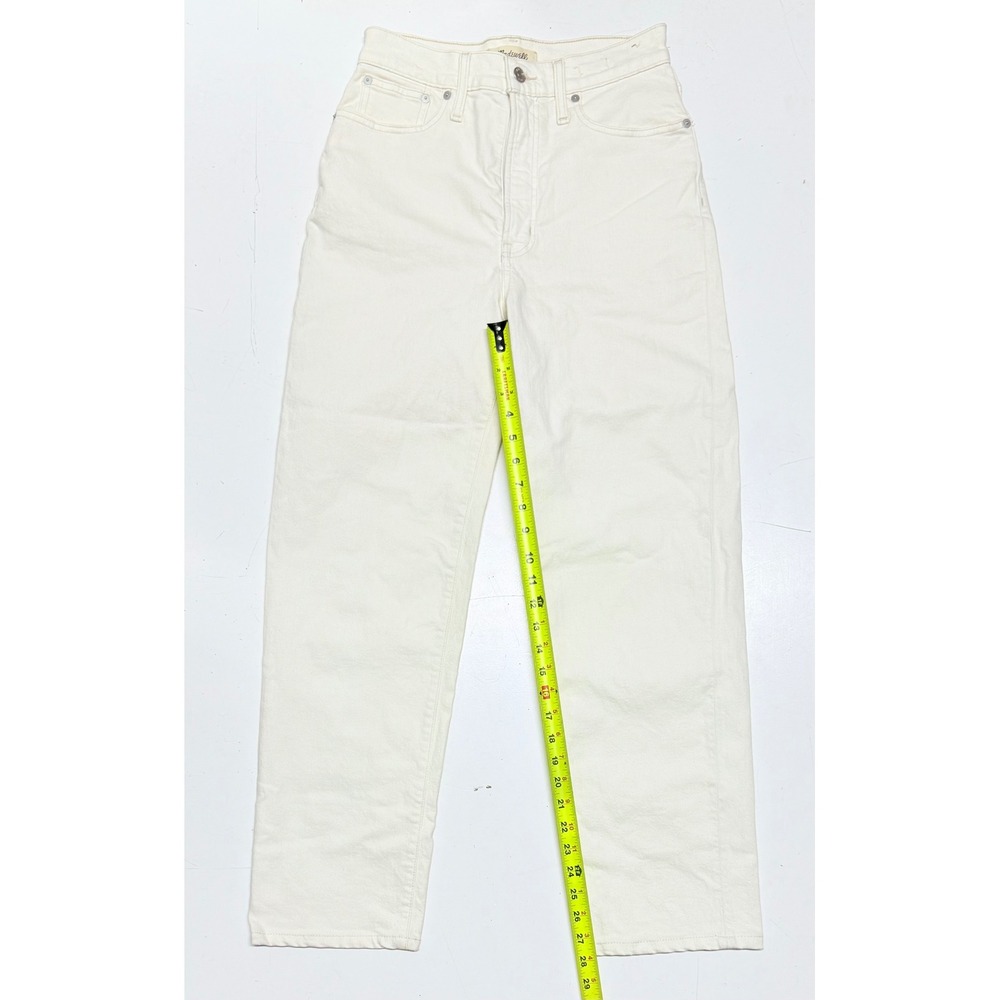 Madewell The Perfect Vintage Straight Jeans Women's 26T White Denim Cotton